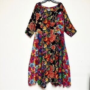 Jasmine by K.V.M Floral Sheer Maxi Dress Size Medium